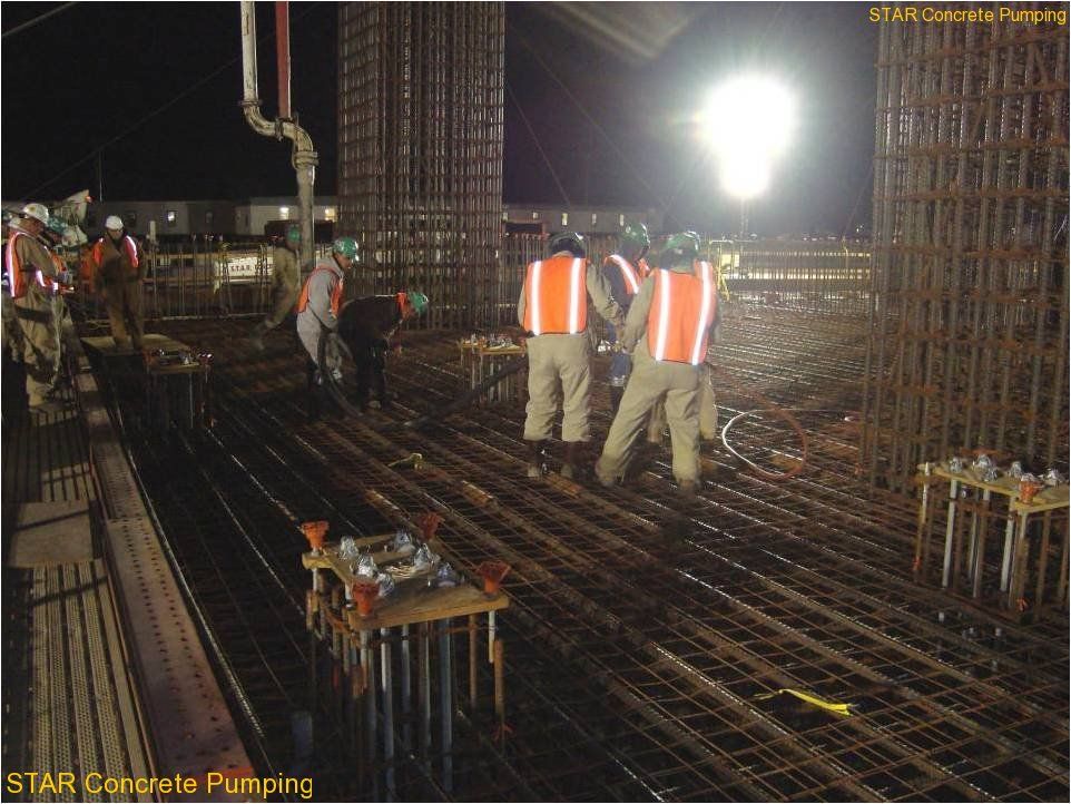 S.T.A.R. operators and finishers on a night pour under lights